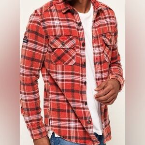 Superdry- Men’s small- Red Merchant Milled Shirt-